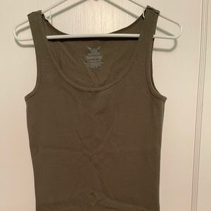 Olive green tank top